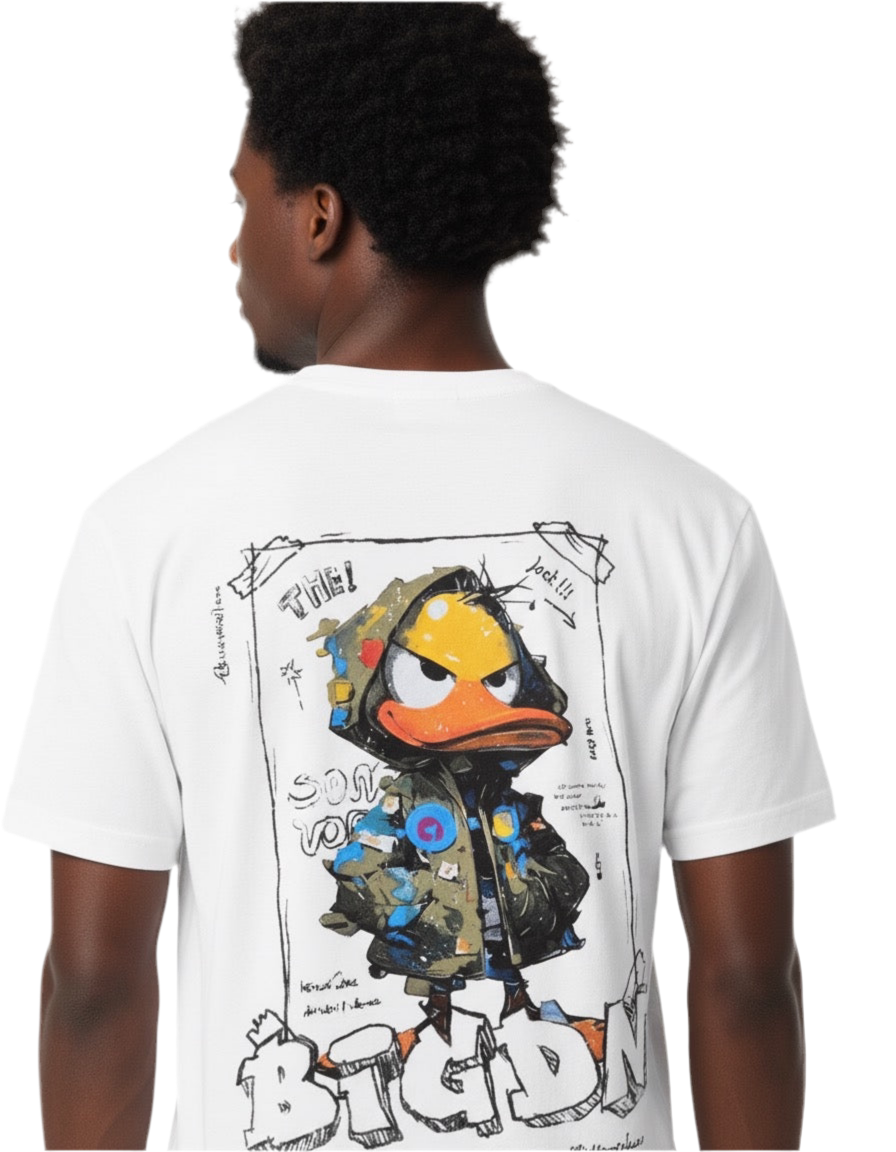 BIGDN Duck Graphic Tee – White