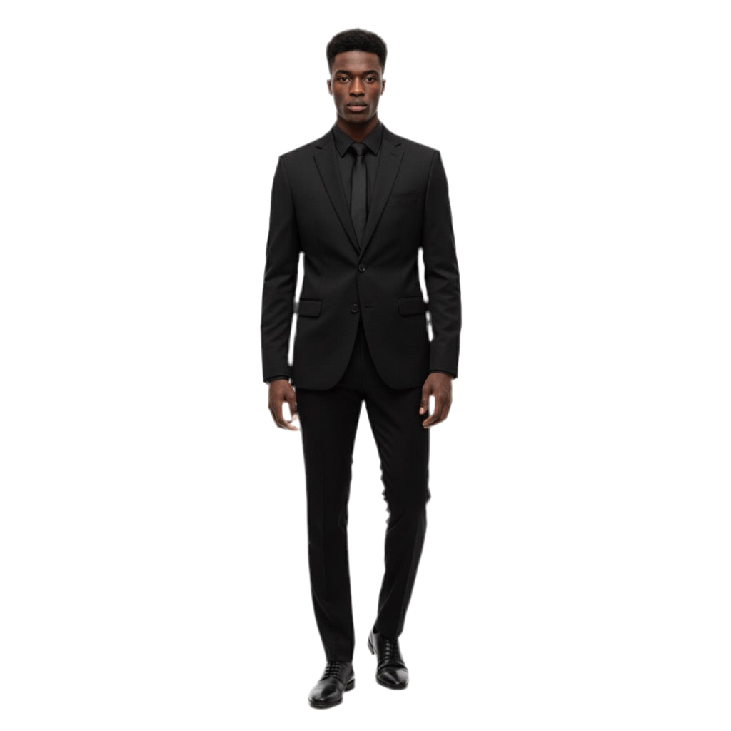 Jet Black Dress Shirt – Premium Finish