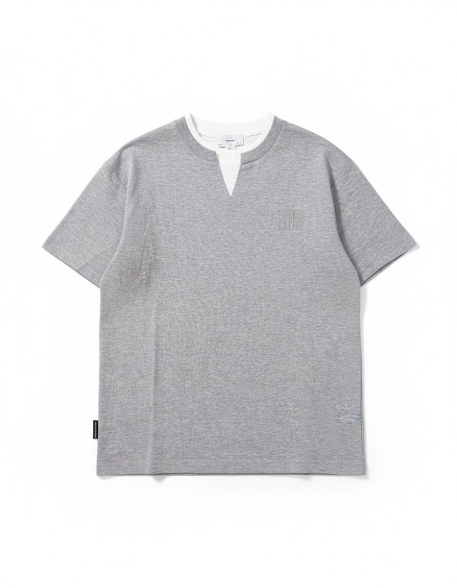 Chill Club Double Collar Tee – Grey
