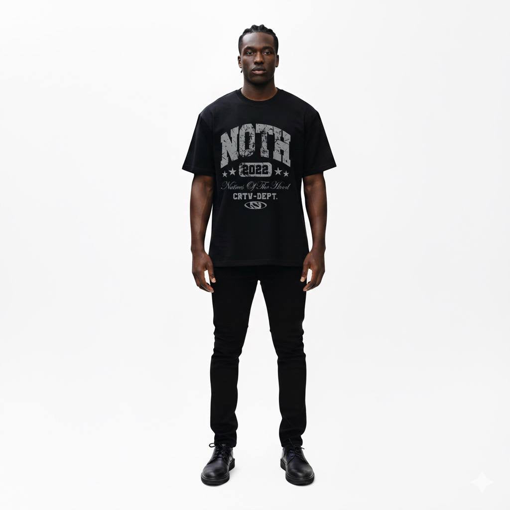 Natives Of The Hood "Love & Chaos" Creative Dept. Heavyweight Tee – Black