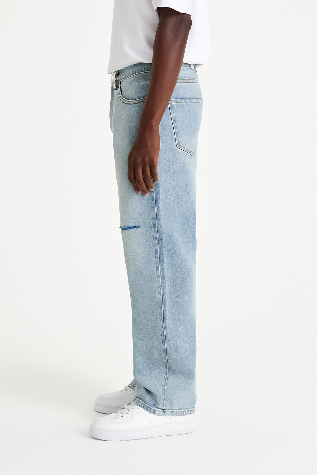 Washed Classic Ripped Jeans