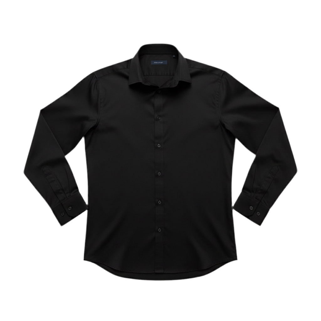 Jet Black Dress Shirt – Premium Finish