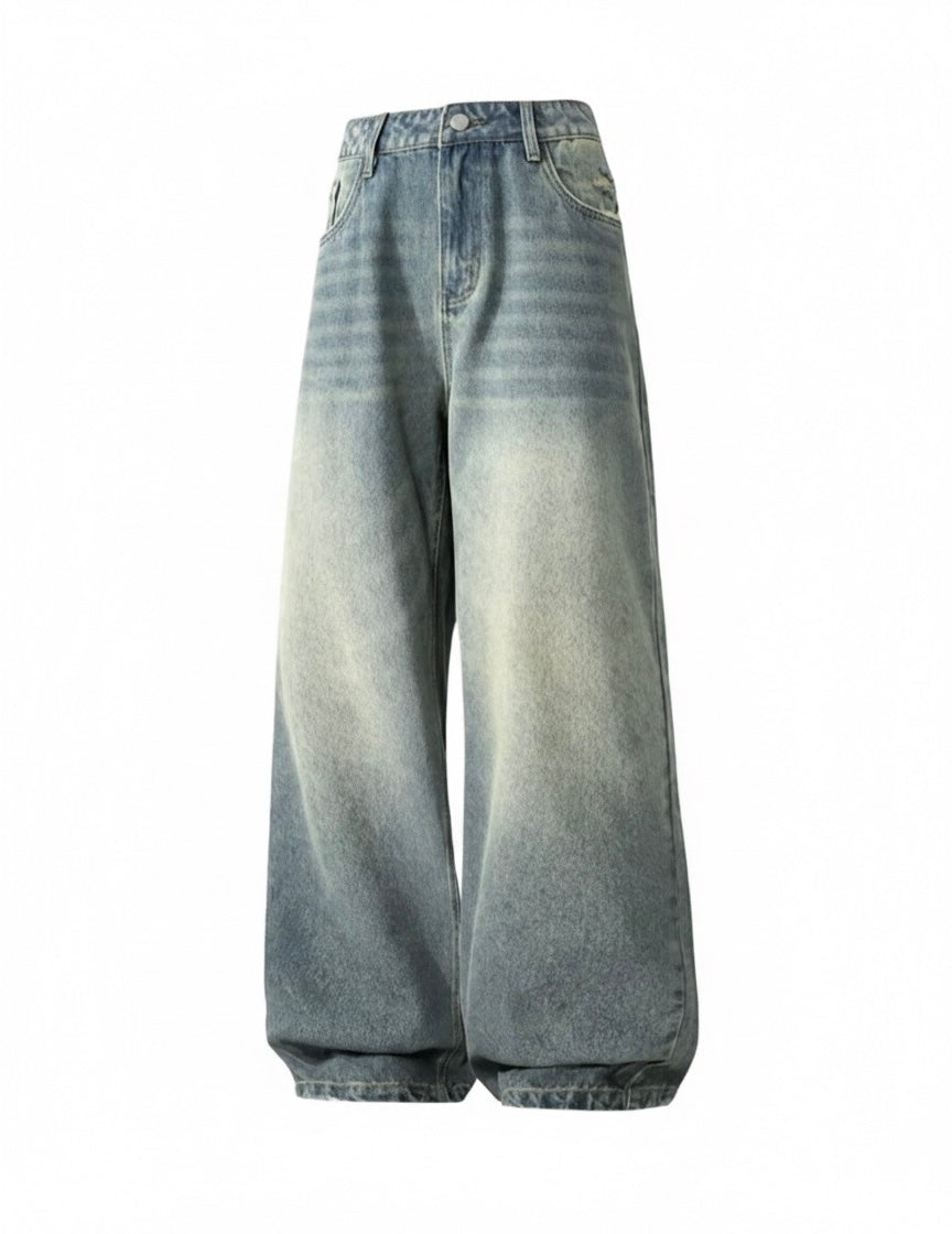 Light Wash Wide-Leg Jeans