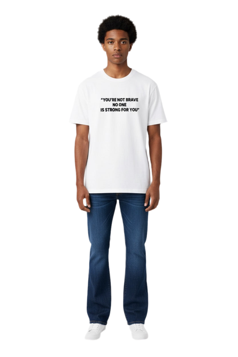 You’re Not Brave Statement Tee – White