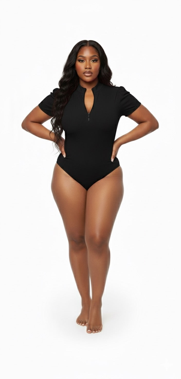 The Seamless Zip Rib Bodysuit