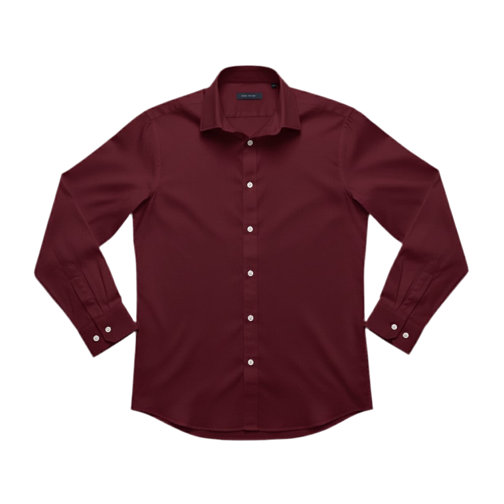Burgundy Formal Shirt – Slim Fit