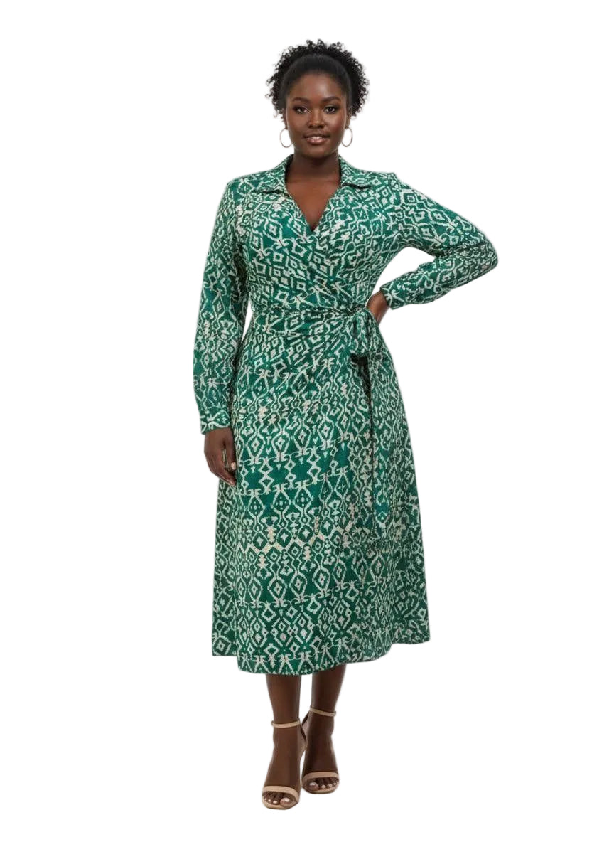 Mauve Meadow Ruched Midi