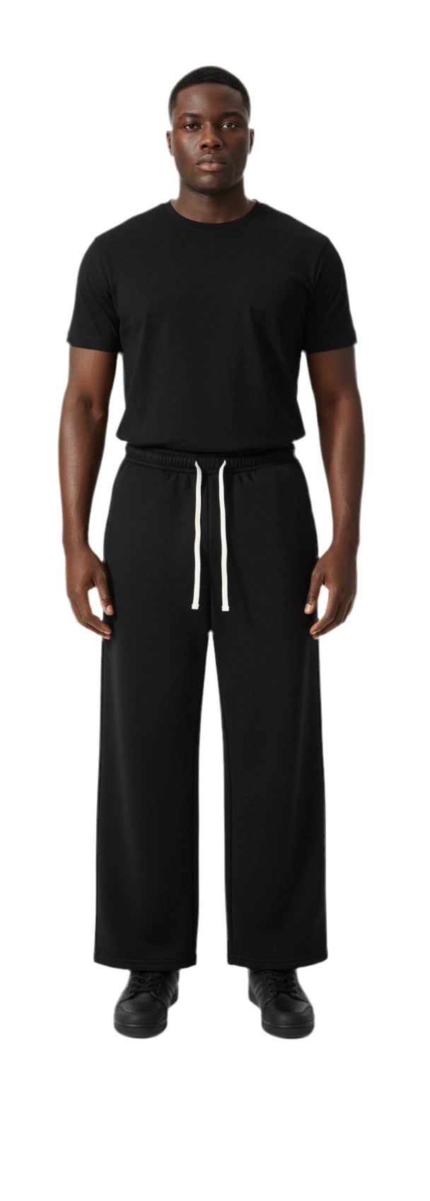 Black Wide-Leg Sweatpants