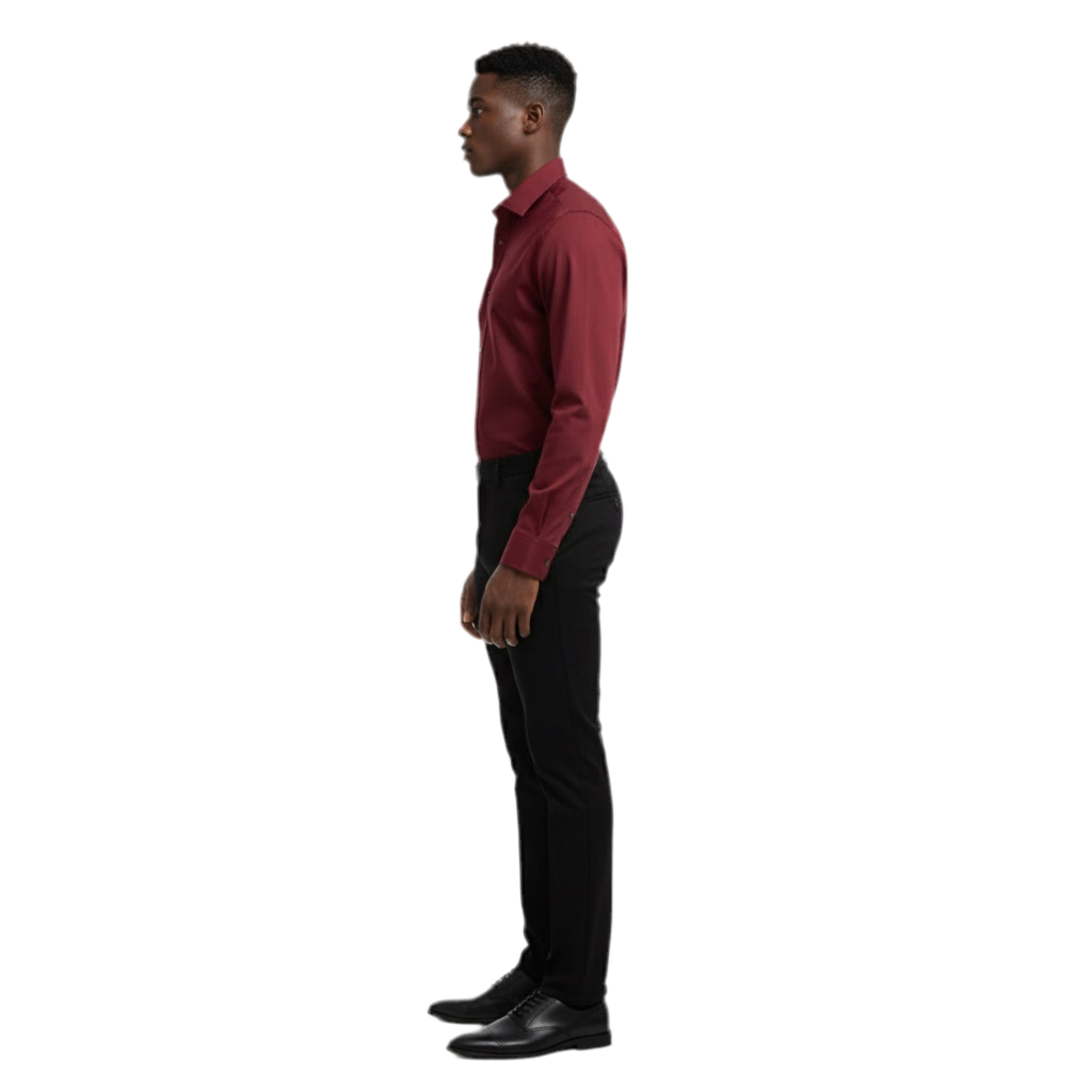 Burgundy Formal Shirt – Slim Fit