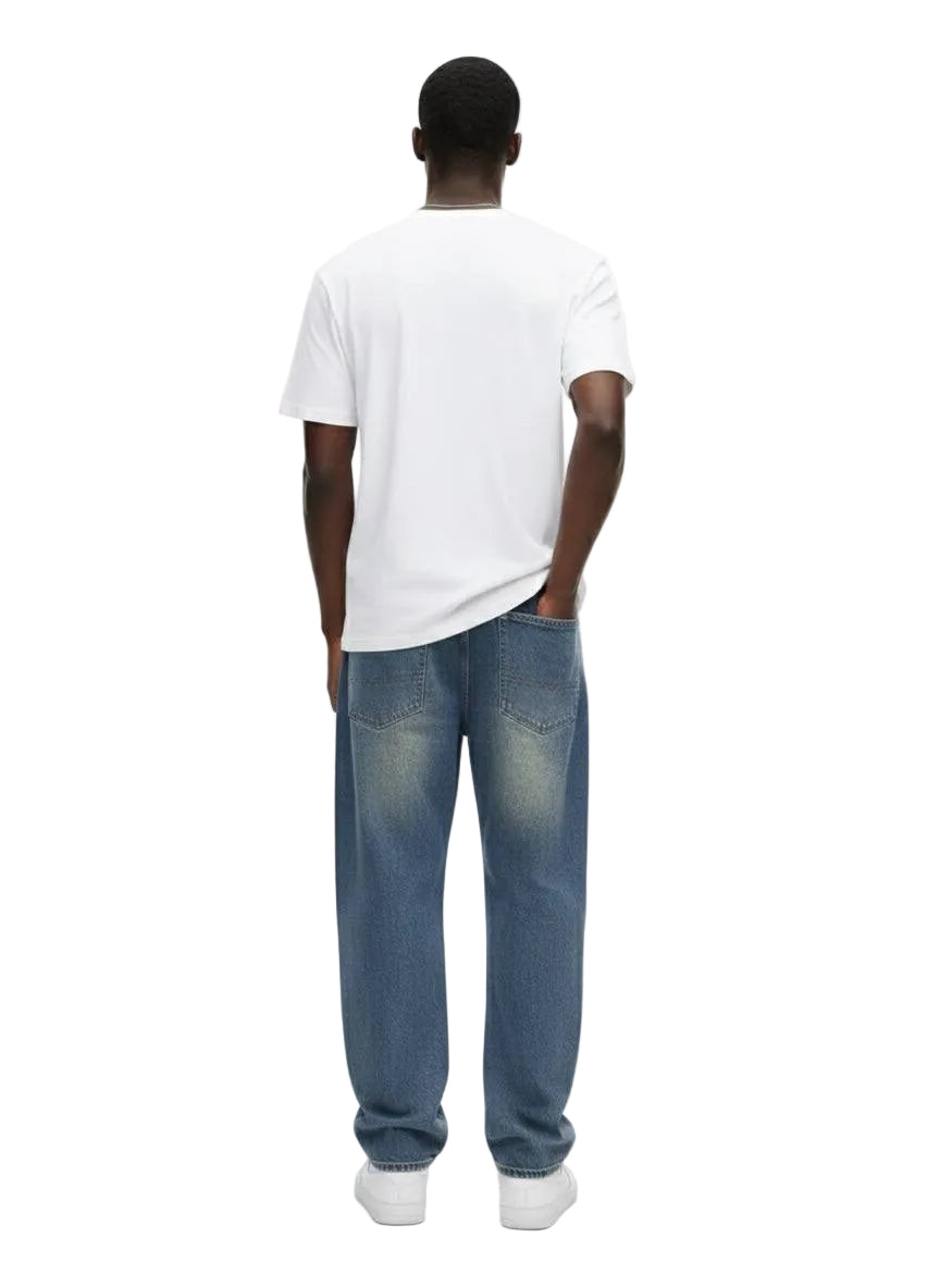 Vintage Fade Distressed Denim-Blue faded pair