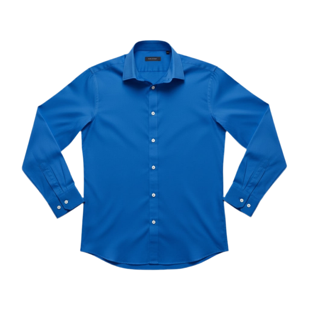 Royal Blue Slim-Fit Dress Shirt