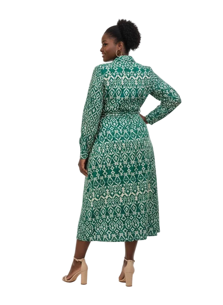 Mauve Meadow Ruched Midi