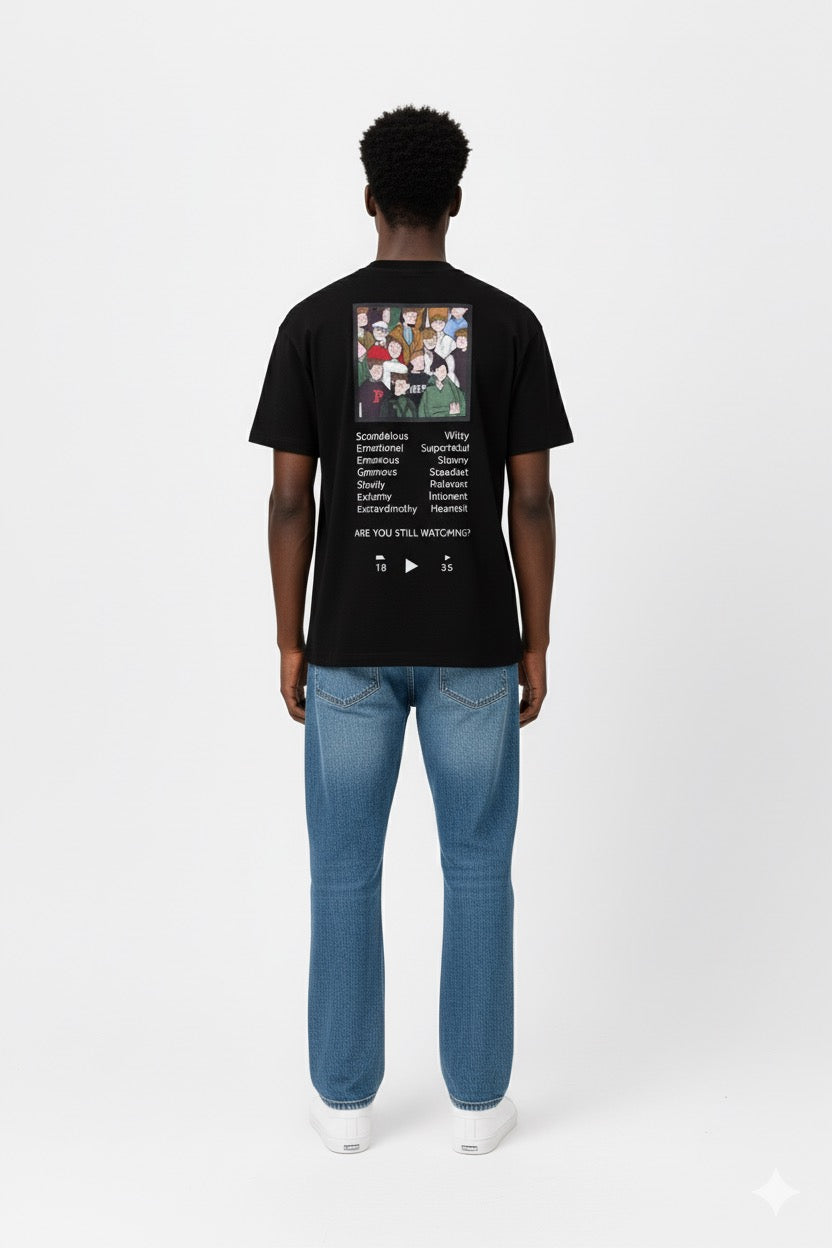 Cartoon Crew Tee – Black