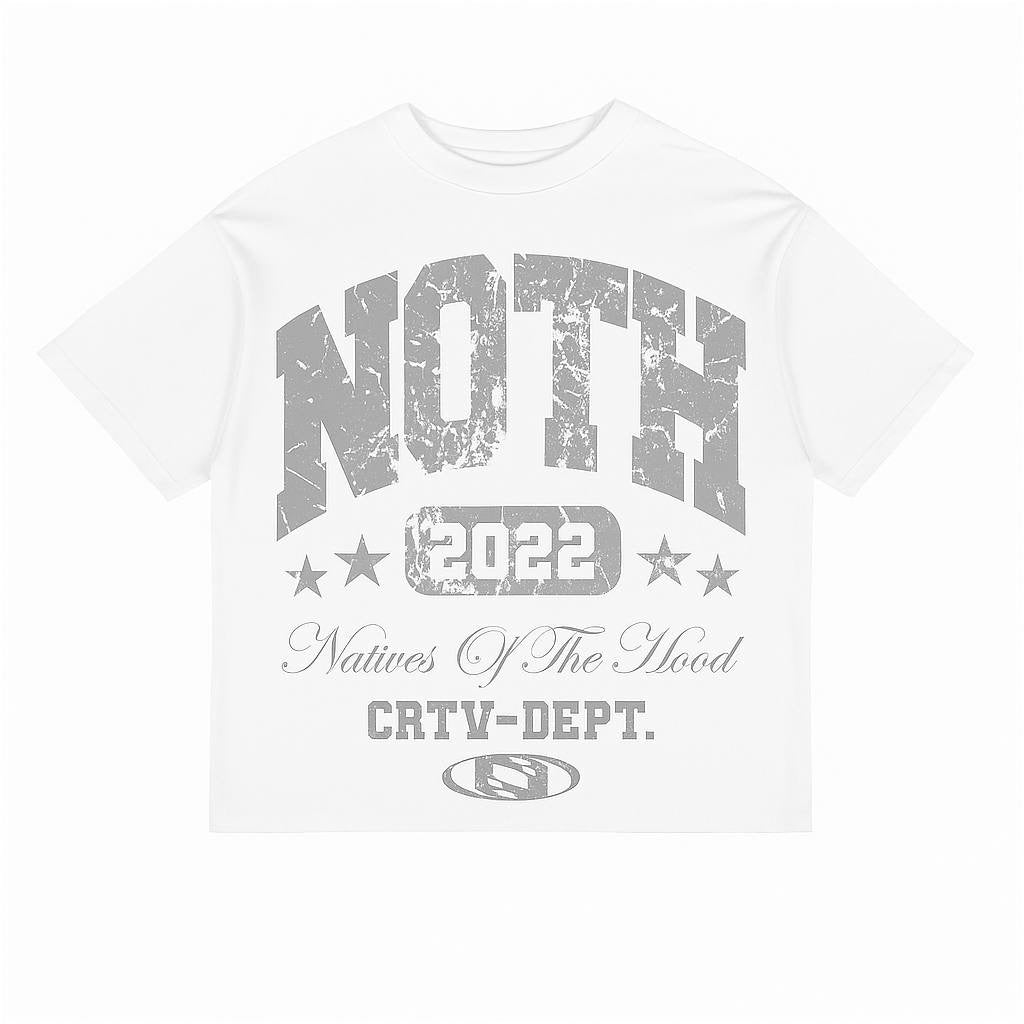 Natives Of The Hood "Love & Chaos" Creative Dept. Heavyweight Graphic Tee – White