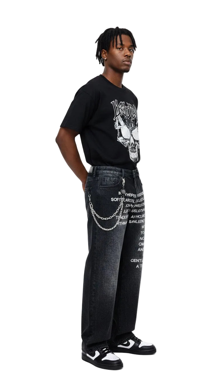 Whisper Script Baggy Jeans