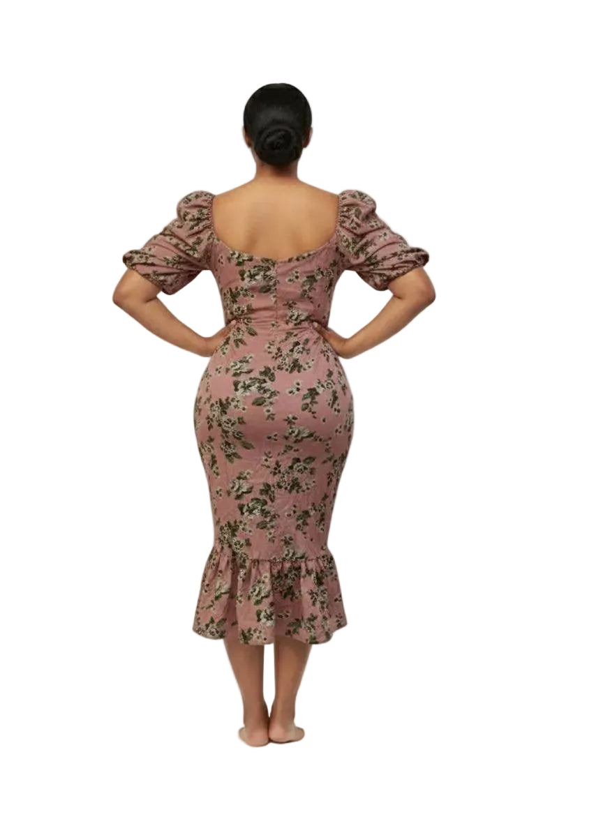 Emerald Ikat Wrap Dress