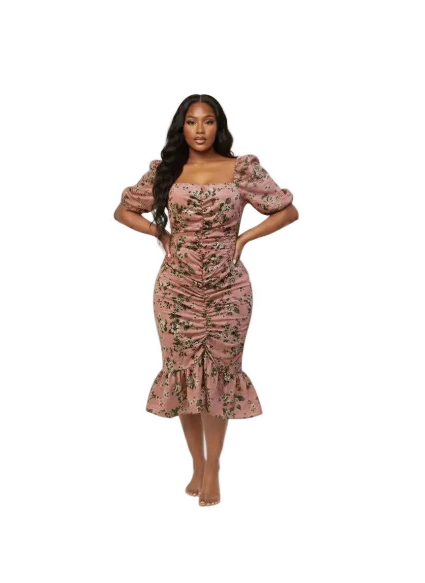 Emerald Ikat Wrap Dress