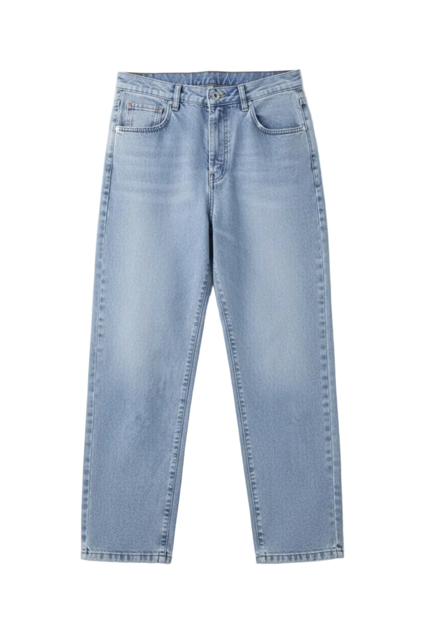 Light Wash Straight-Fit Jeans