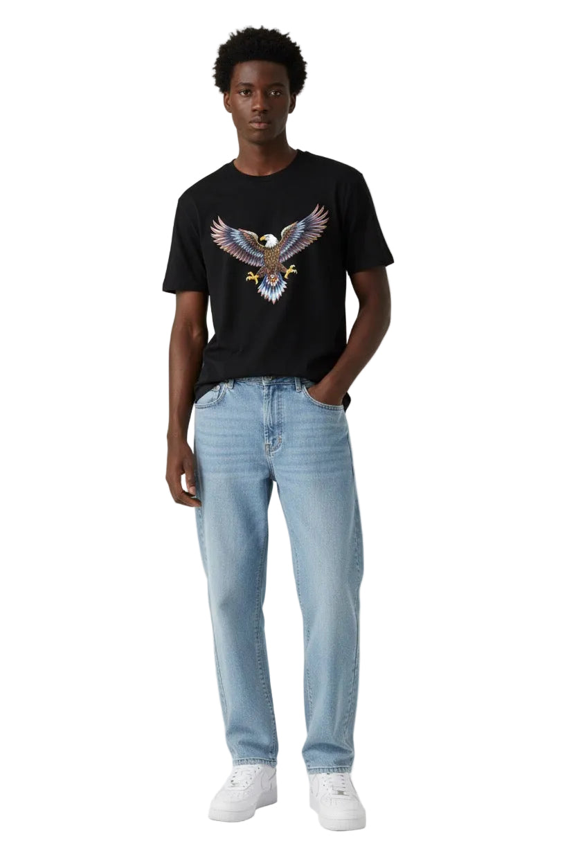 Light Wash Straight-Fit Jeans