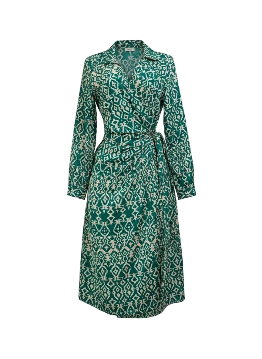 Mauve Meadow Ruched Midi