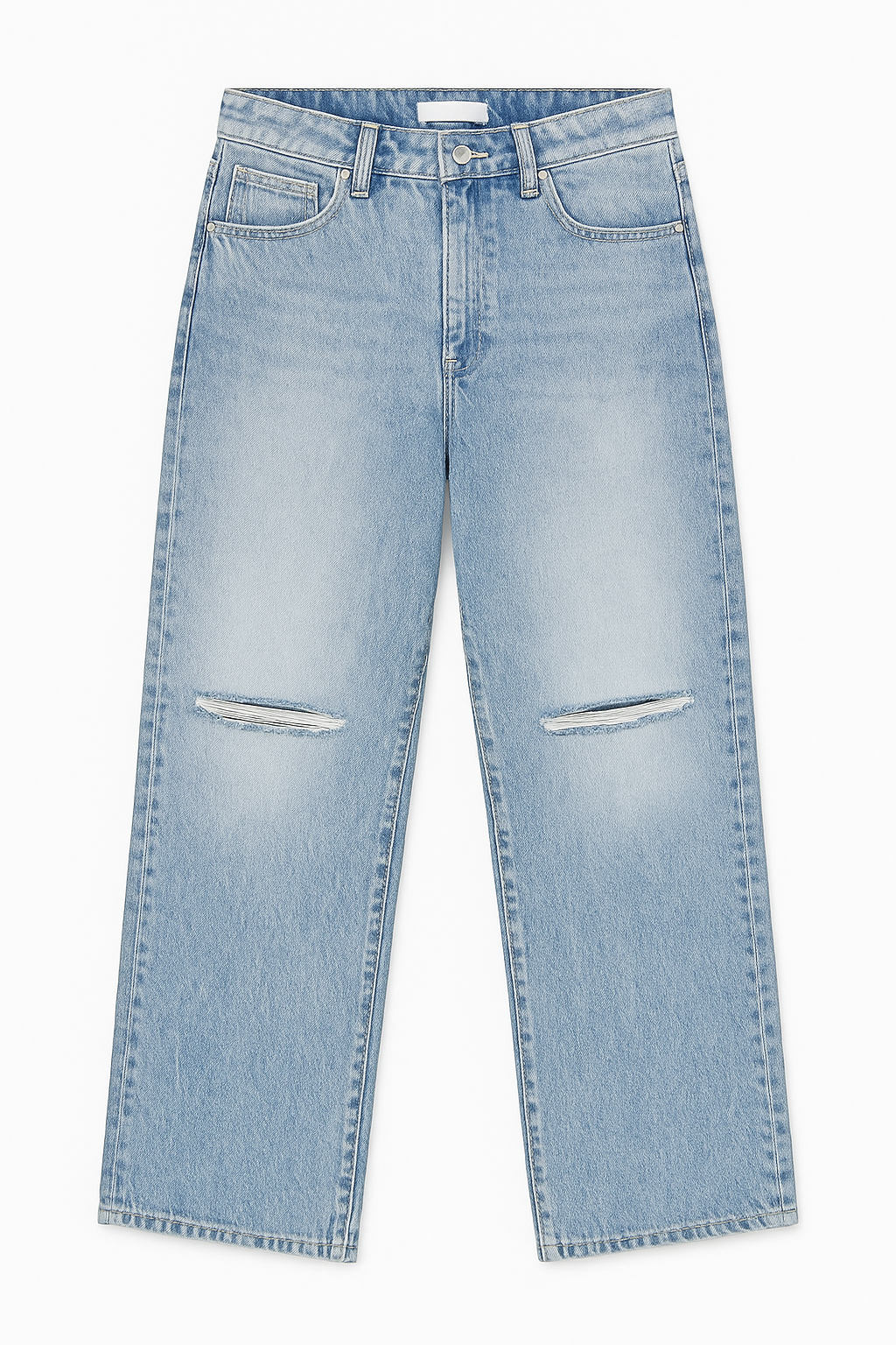 Washed Classic Ripped Jeans