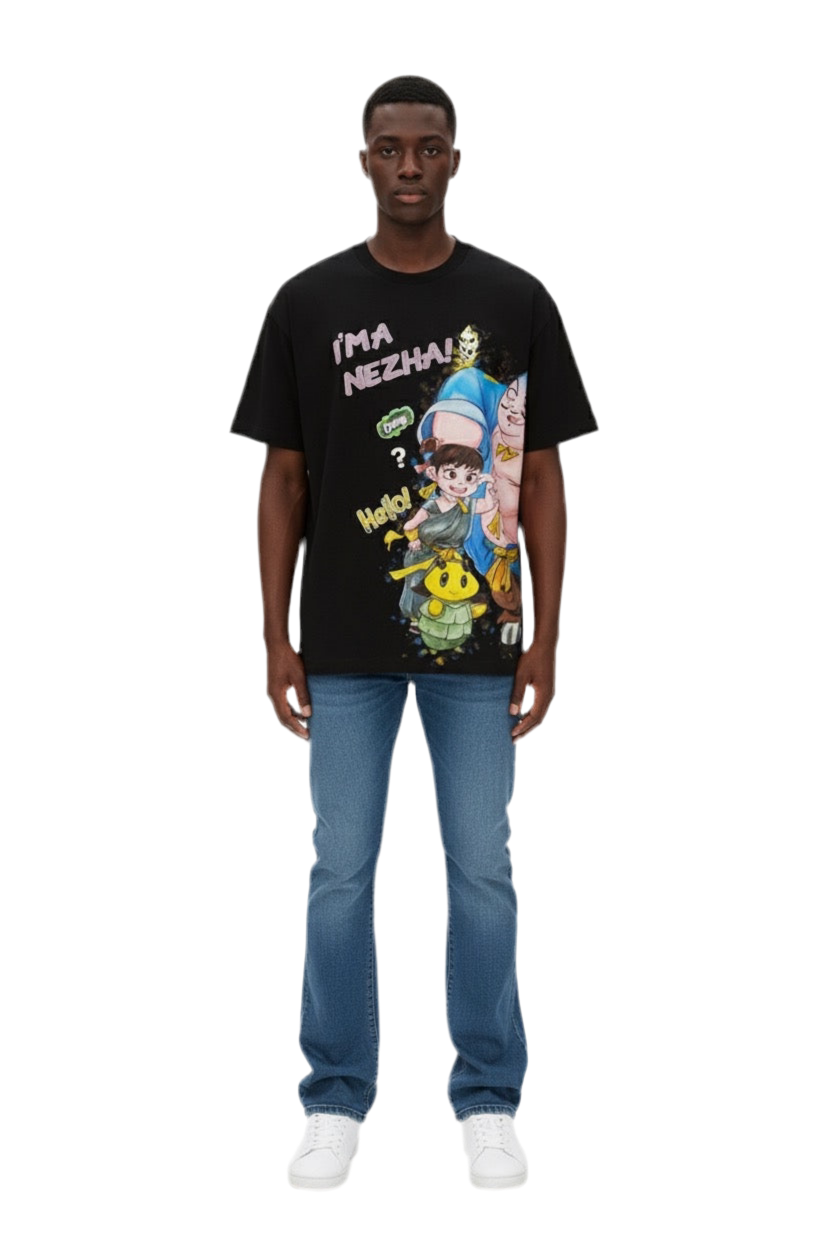 I’M A NEZHA Graphic Tee – Black