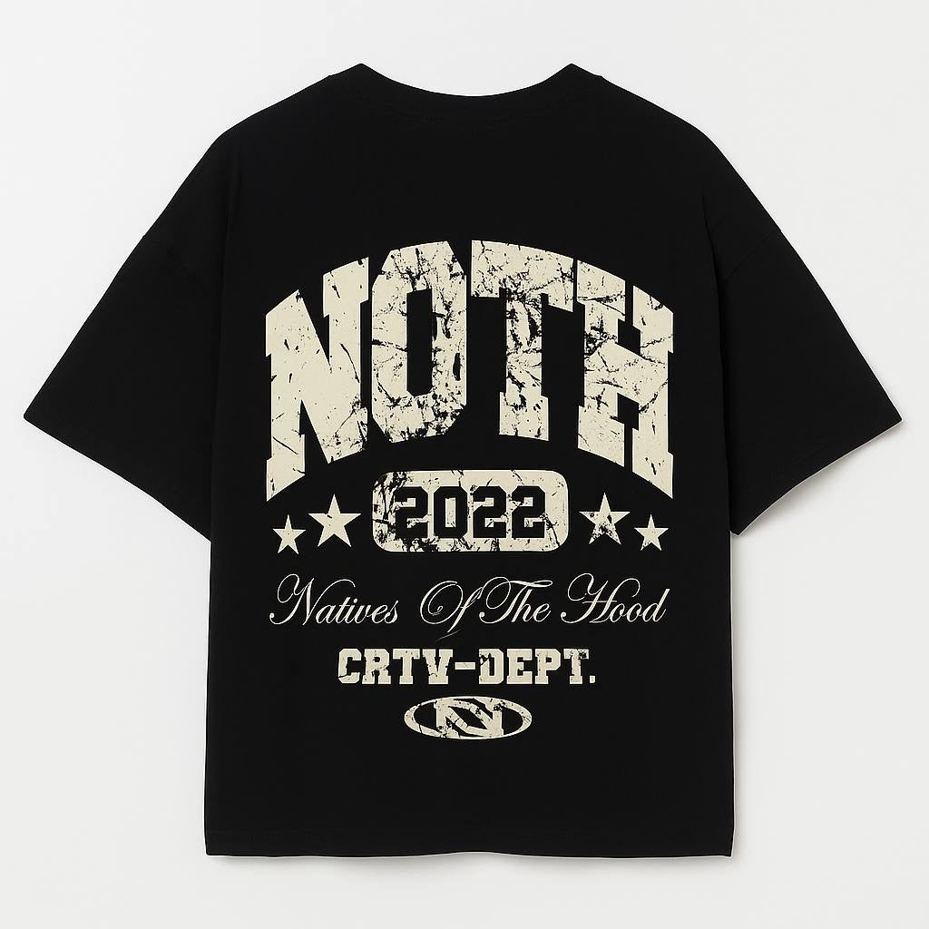 Natives Of The Hood "Love & Chaos" Creative Dept. Heavyweight Graphic Tee – Black