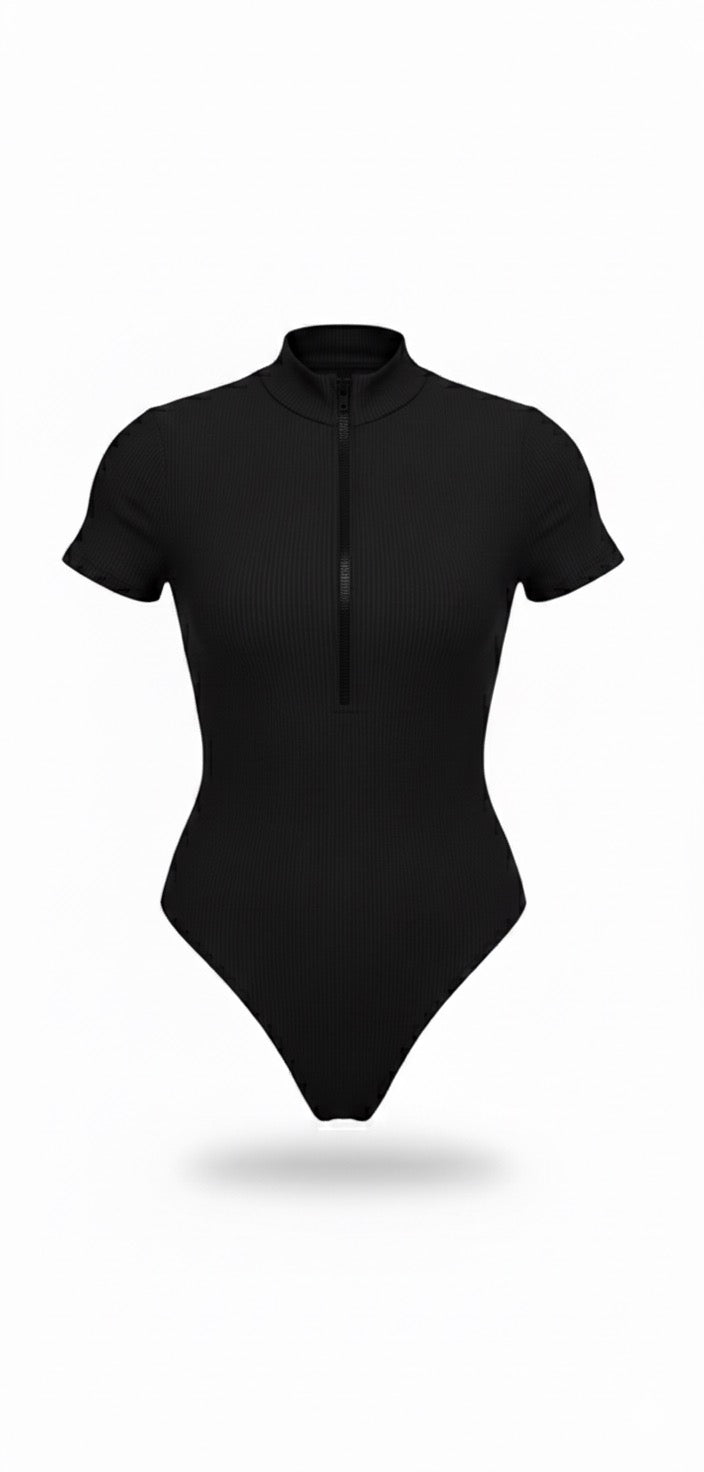 The Seamless Zip Rib Bodysuit
