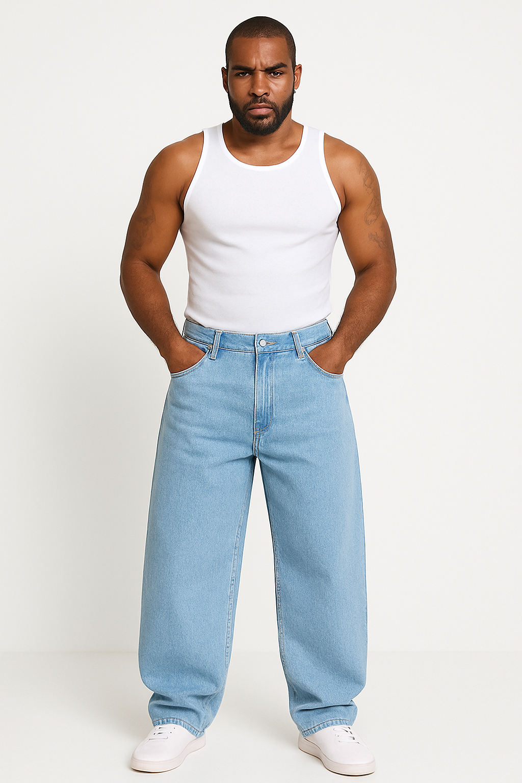 Classic Baggy Light Wash Jeans