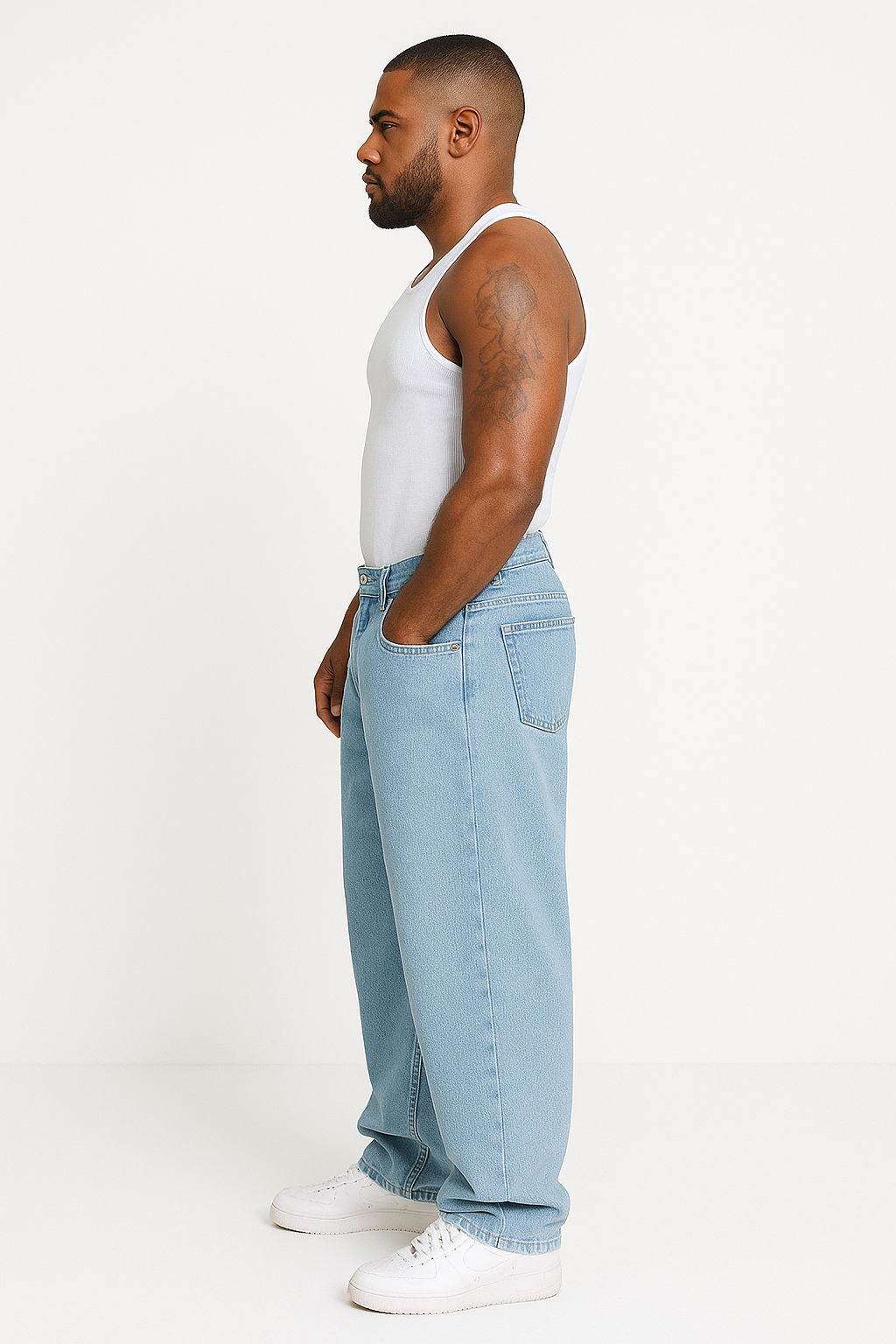 Classic Baggy Light Wash Jeans